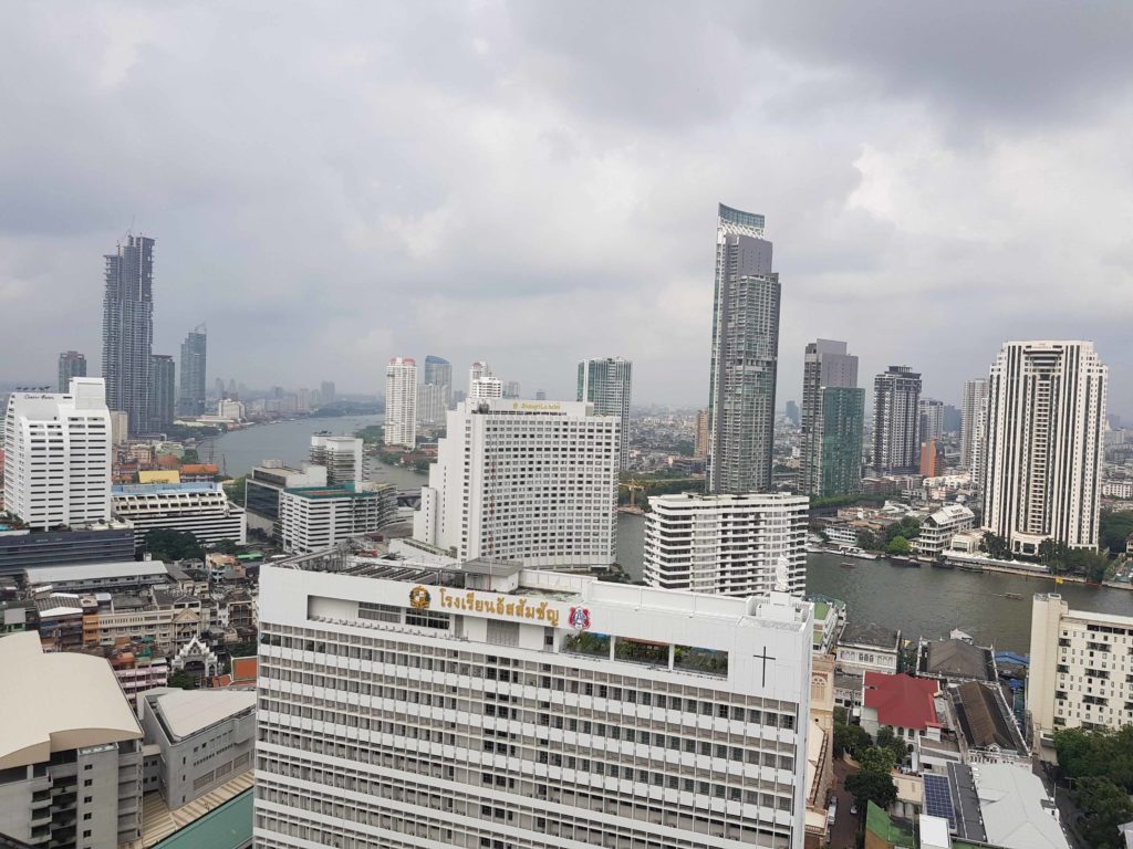 vue skyline bangkok nuages