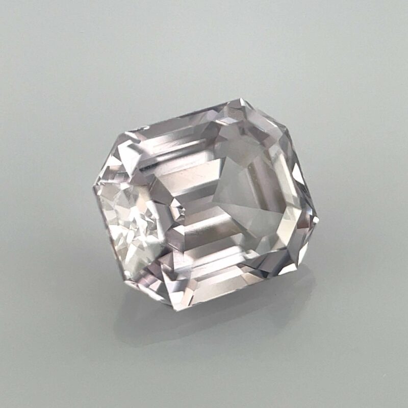 natural grey spinel emerald cut