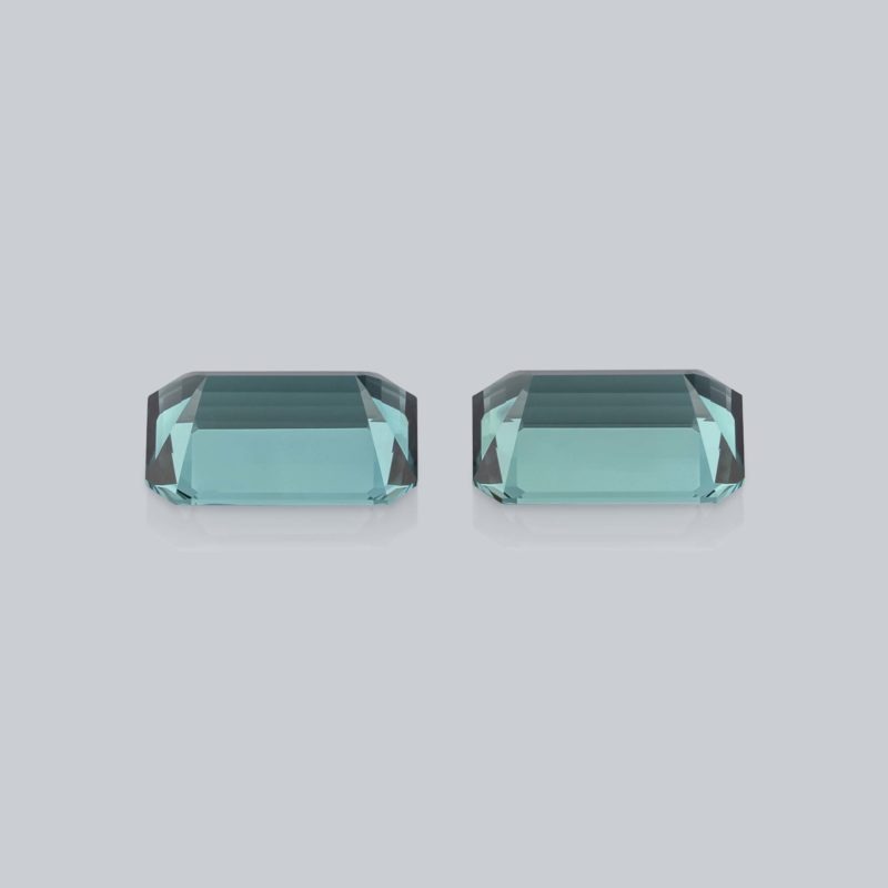 Paire de Tourmalines bleu vert 11.16 carat(s) total