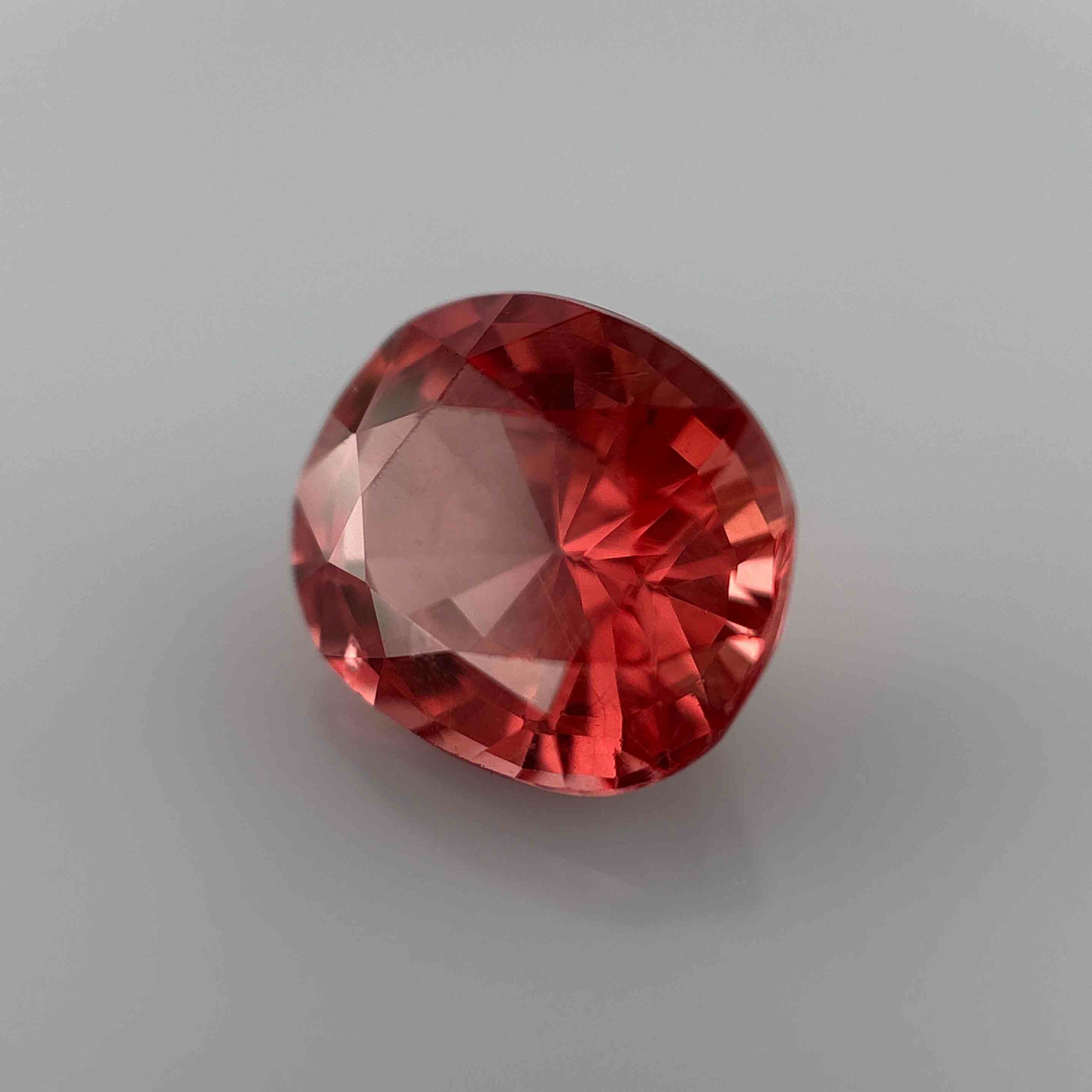 peachy spinel cushion rare gemstone mygem jewelery