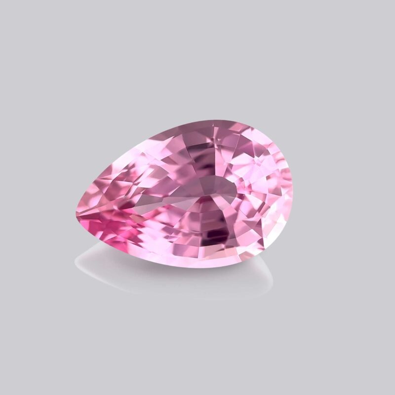 spinelle rose intense naturel taille poire haute joaillerie bijoutier createur