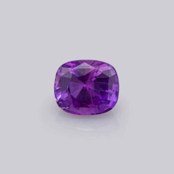 saphir violet intense non chauffé naturel certifié coussin sri lanka pierre précieuse violette