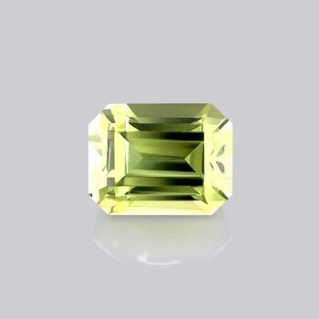 tourmaline jaune verte taille emeraude