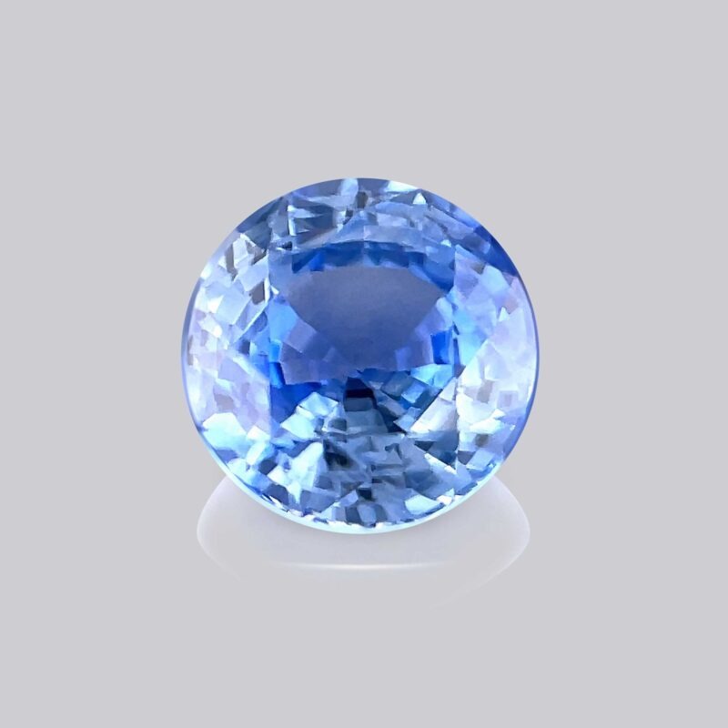 saphir bleu ceylan rond brillant