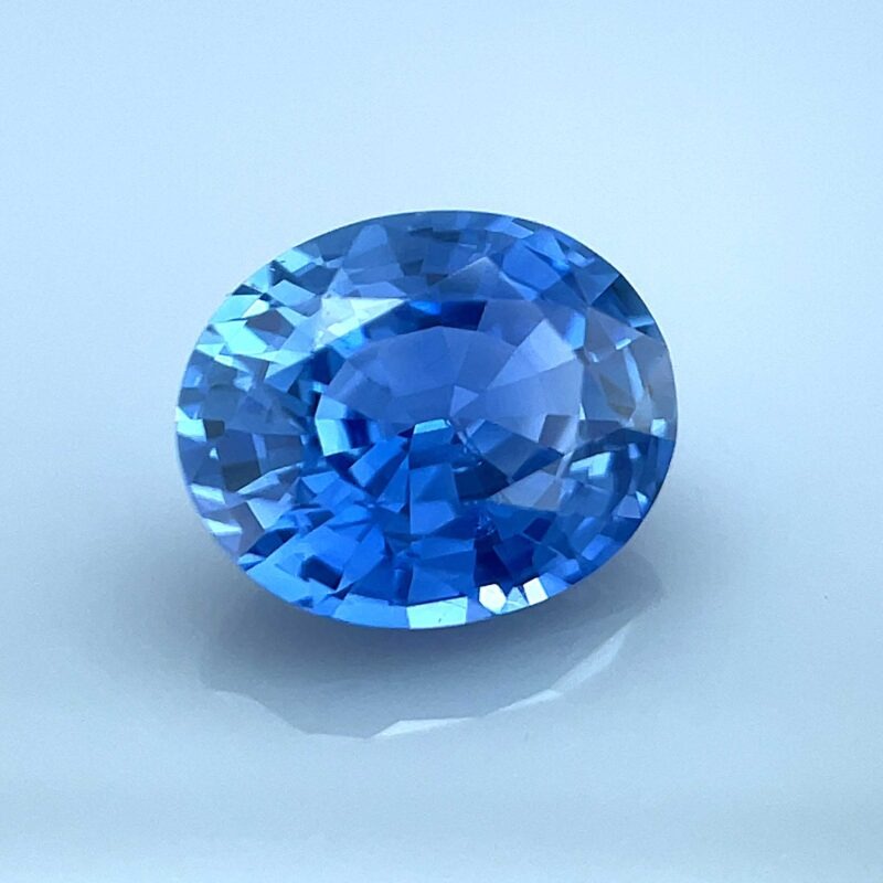 natural unheated blue sapphire oval cut