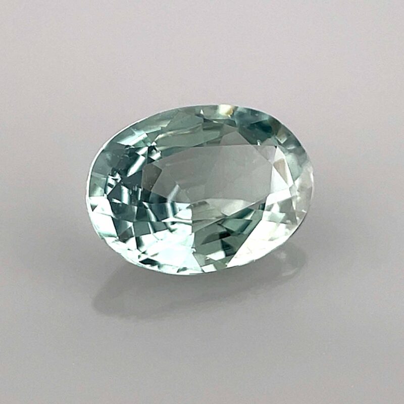 bluish green sapphire oval cut