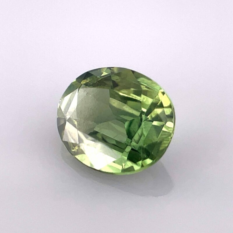 natural unheated oval green sapphire