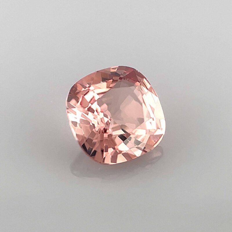 peachy spinel cushion cut