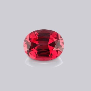 spinelle rouge intense naturel certifié taille ovale