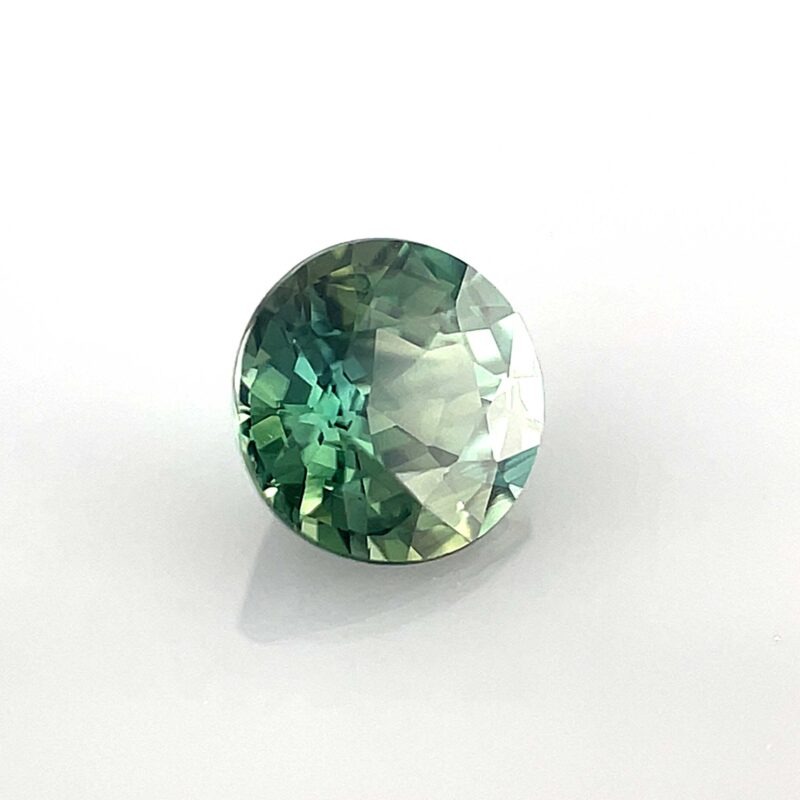 teal sapphire round cut