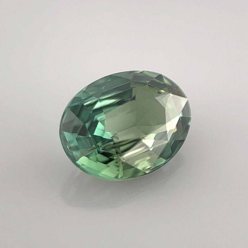 natural green sapphire oval cut