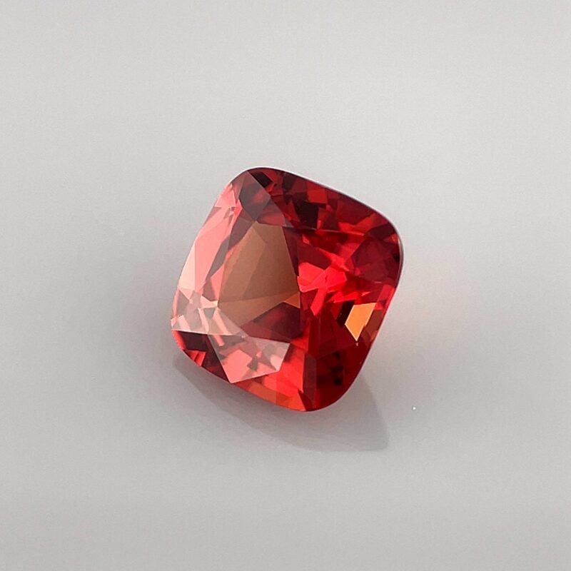 natural certified orangy red spinel