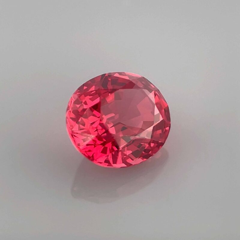 natural unheated pinkish red spinel oval cut