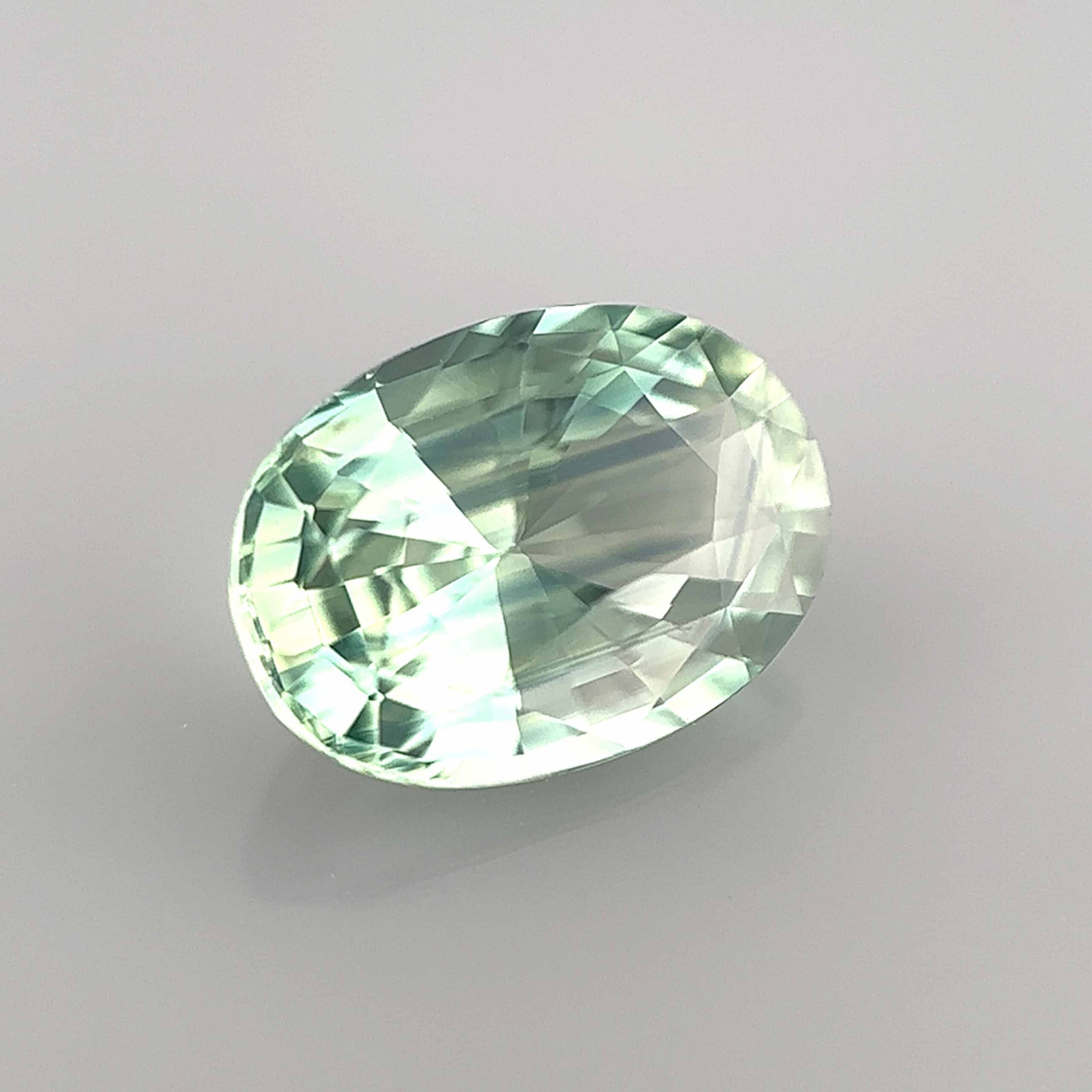 natural certified green sapphire oval cut