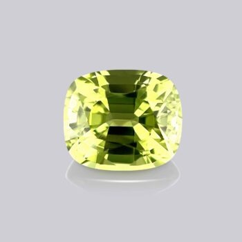 saphir jaune vert naturel non chauffé taille coussin précieux pierre gemme