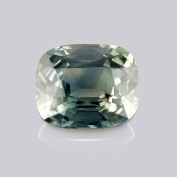 saphir teal naturel non chauffé bleu vert coussin pierre précieuse verte rare gemme mygem investissement