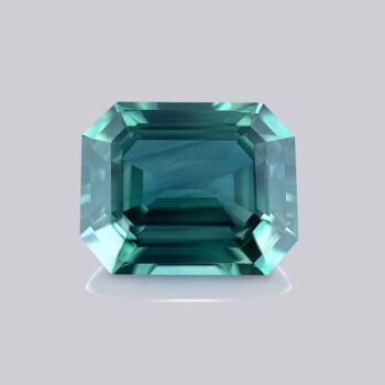 saphir teal bleu vert taille émeraude bague bijou joaillier createur