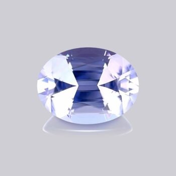 tanzante bleue naturelle taille ovale certifiée non chauffée