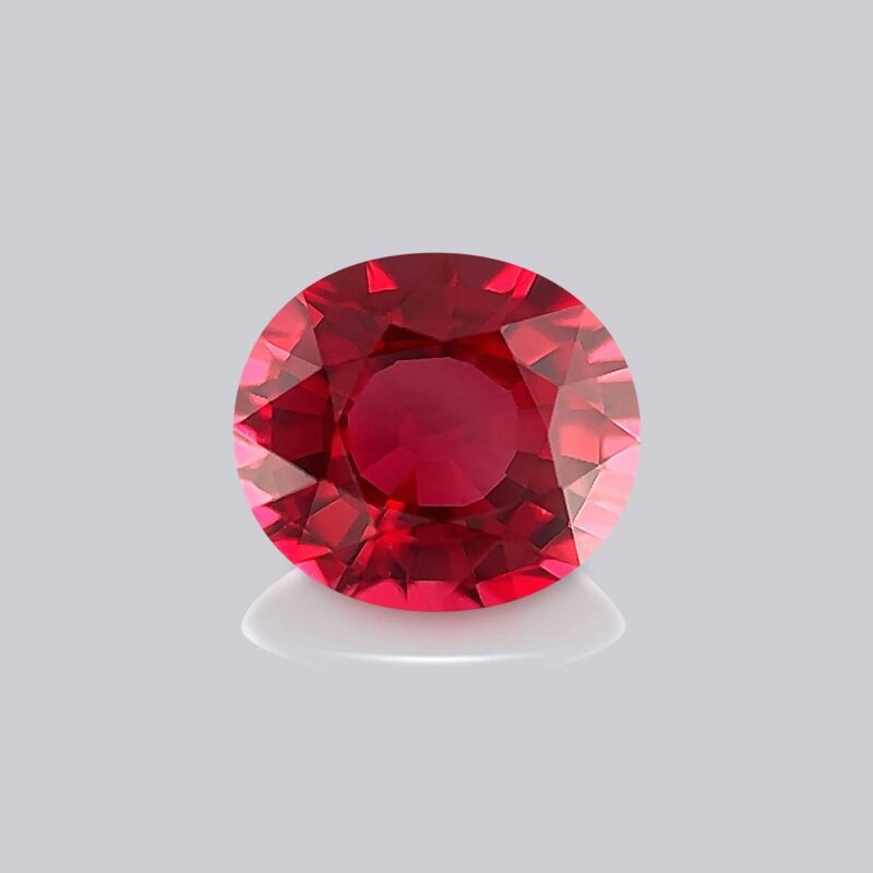 spinelle rouge intense naturel certifié oval rare investissement haute joaillerie