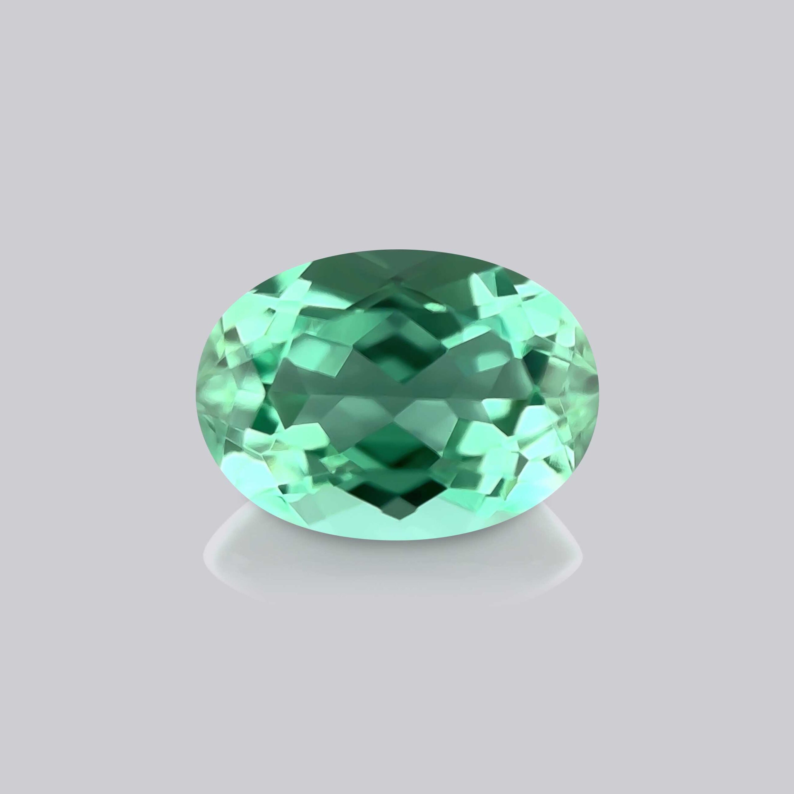 tourmaline vert lagon taille ovale origine afghanistan rare joyau bague joaillier