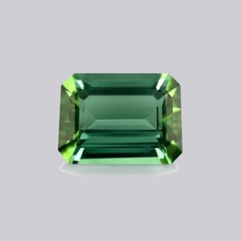 tourmaline verte taille octogonale pierre fine pierre précieuse verte naturelle mygem bague