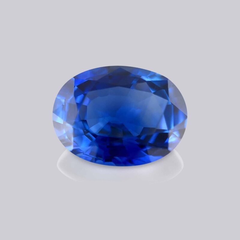 saphir bleu roi oval certifié rare pierre précieuse bleu