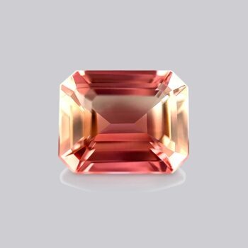 tourmaline rose pêche taille octogonale pierre fine pierre précieuse rose mygem