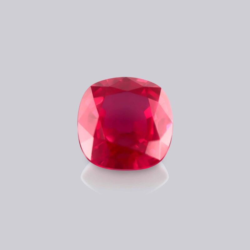 rubis rouge intense sang de pigeon naturel non chauffé coussin pierre précieuse rouge rare investissement