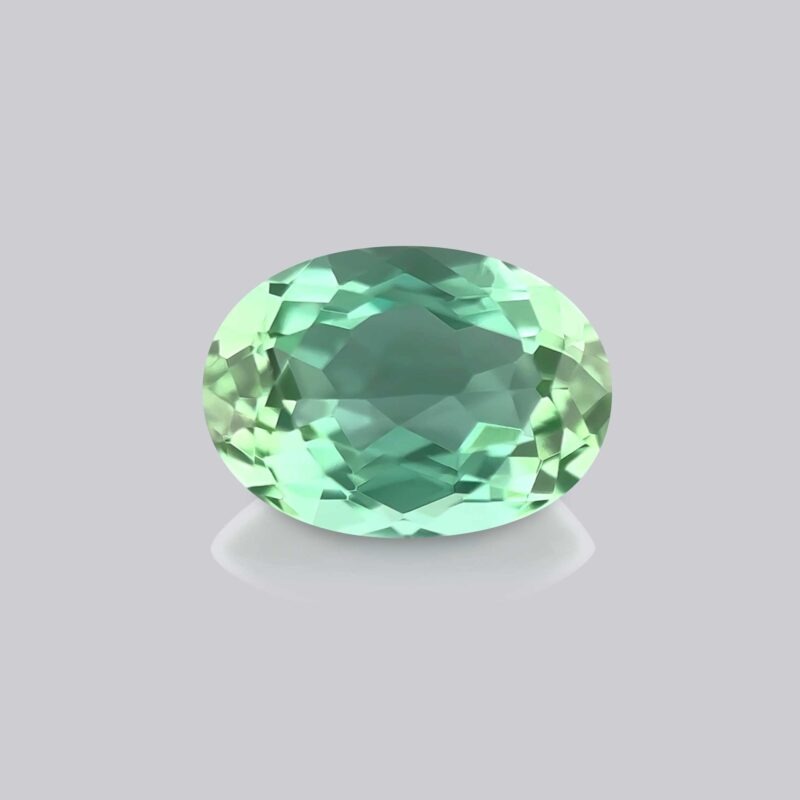 tourmaline bleu vert lagon ovale pierre fine pierre précieuse verte mygem