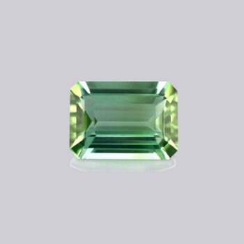 tourmaline verte naturelle octogonale pierre précieuse verte pierre fine mygem