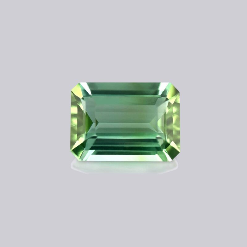 tourmaline verte naturelle octogonale pierre précieuse verte pierre fine mygem