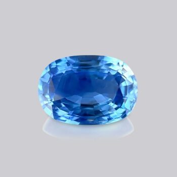 saphir bleu intense oval certifié mygem pierre précieuse bleue pierre bijou