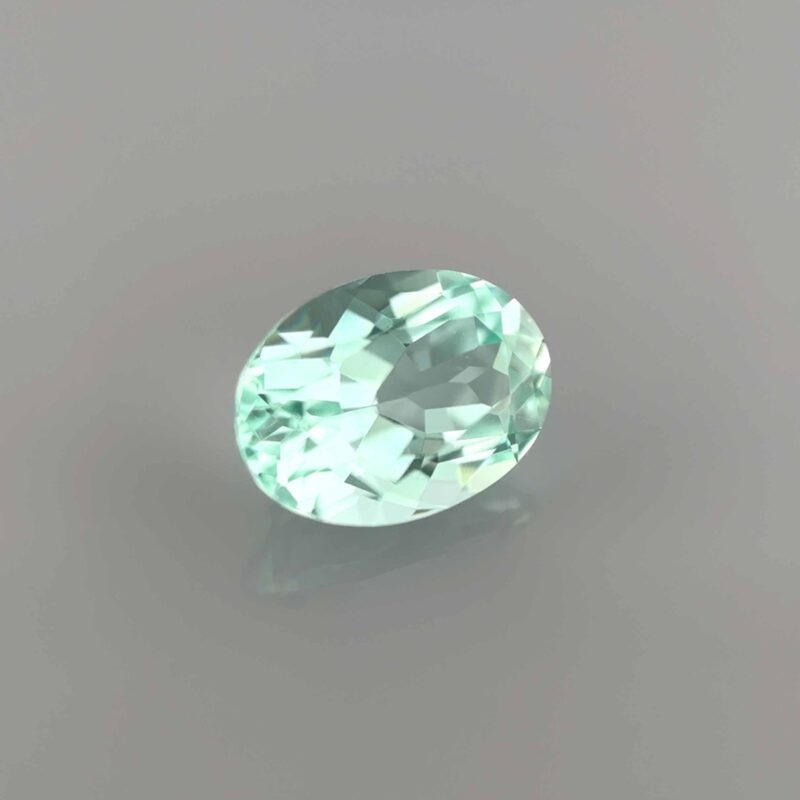 natural green blue tourmaline oval pastel gemstone jewel ring