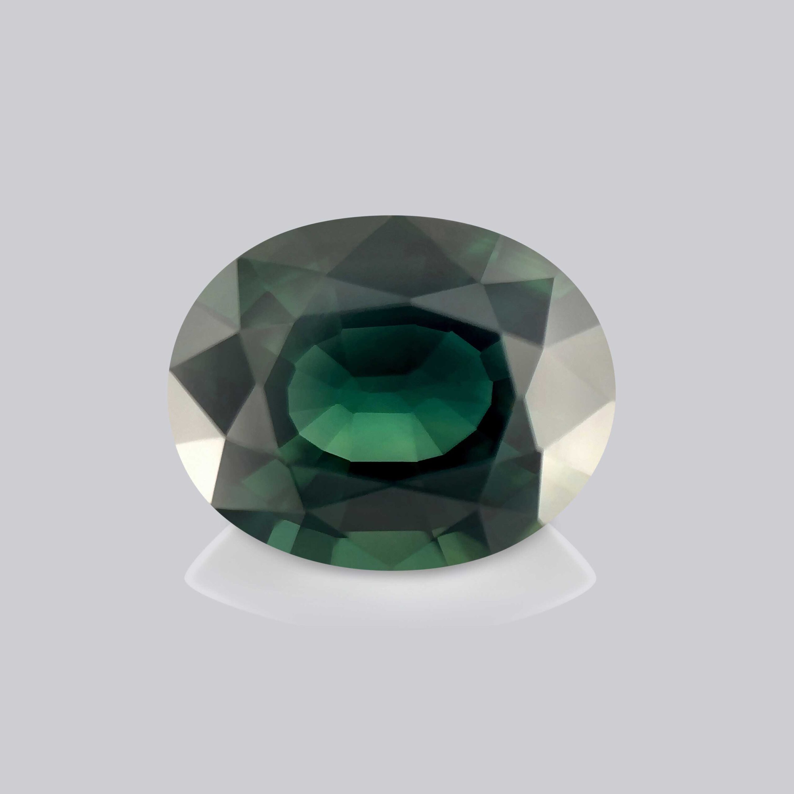 saphir vert naturel non chauffé certifié rare pierre précieuse verte