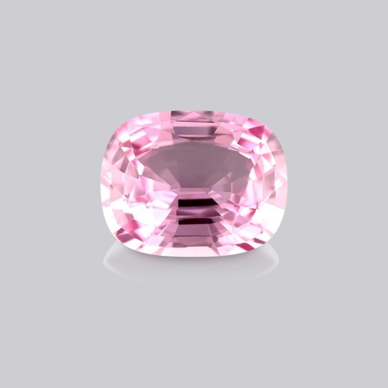 saphir rose pastel naturel non chauffé certifié taille coussin bijou bague top pierre precieuse rose