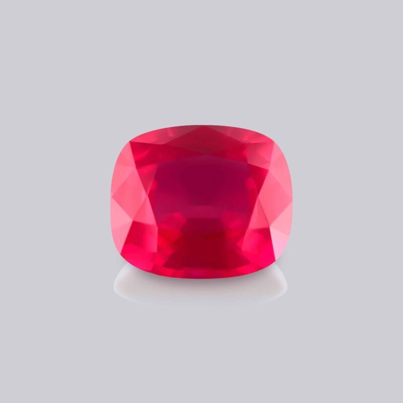 rubis rouge intense naturel non chauffé taille coussin rare investissement pierre précieuse rouge