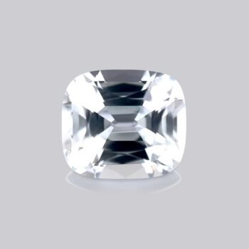 saphir blanc incolore naturel taille coussi non chauffé certifié pierre précieuse blanche mygem
