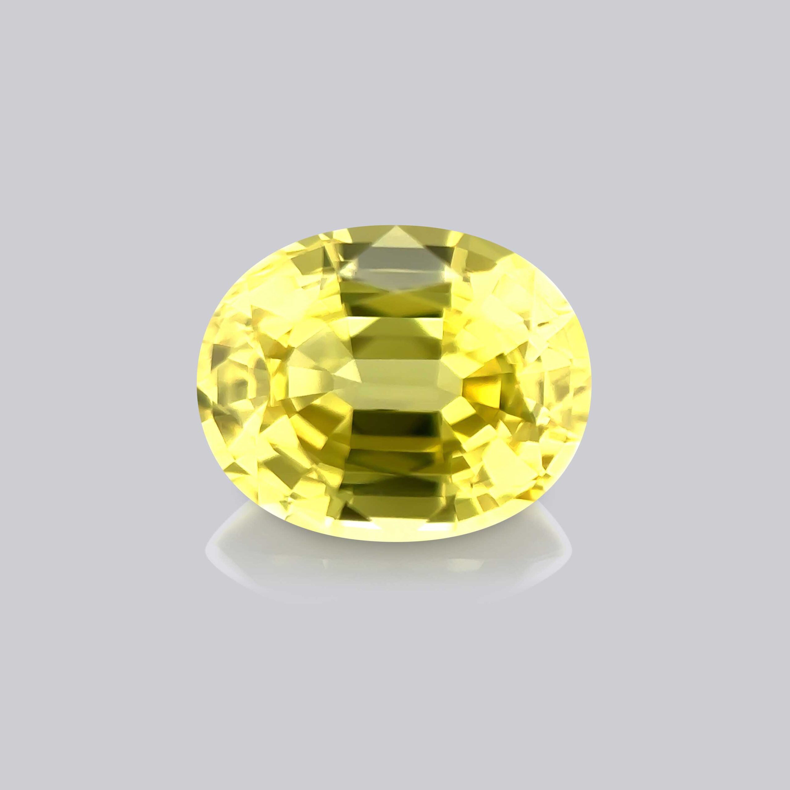 saphir jaune intense naturel non chauffé ovale certifié rare mygem