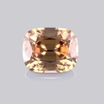zircon naturel couleur cognac coussin rare pierre précieuse mygem.fr