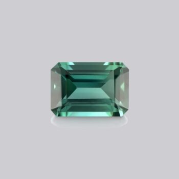 tourmaline bleue verte naturelle octogonale mygem pierre précieuse