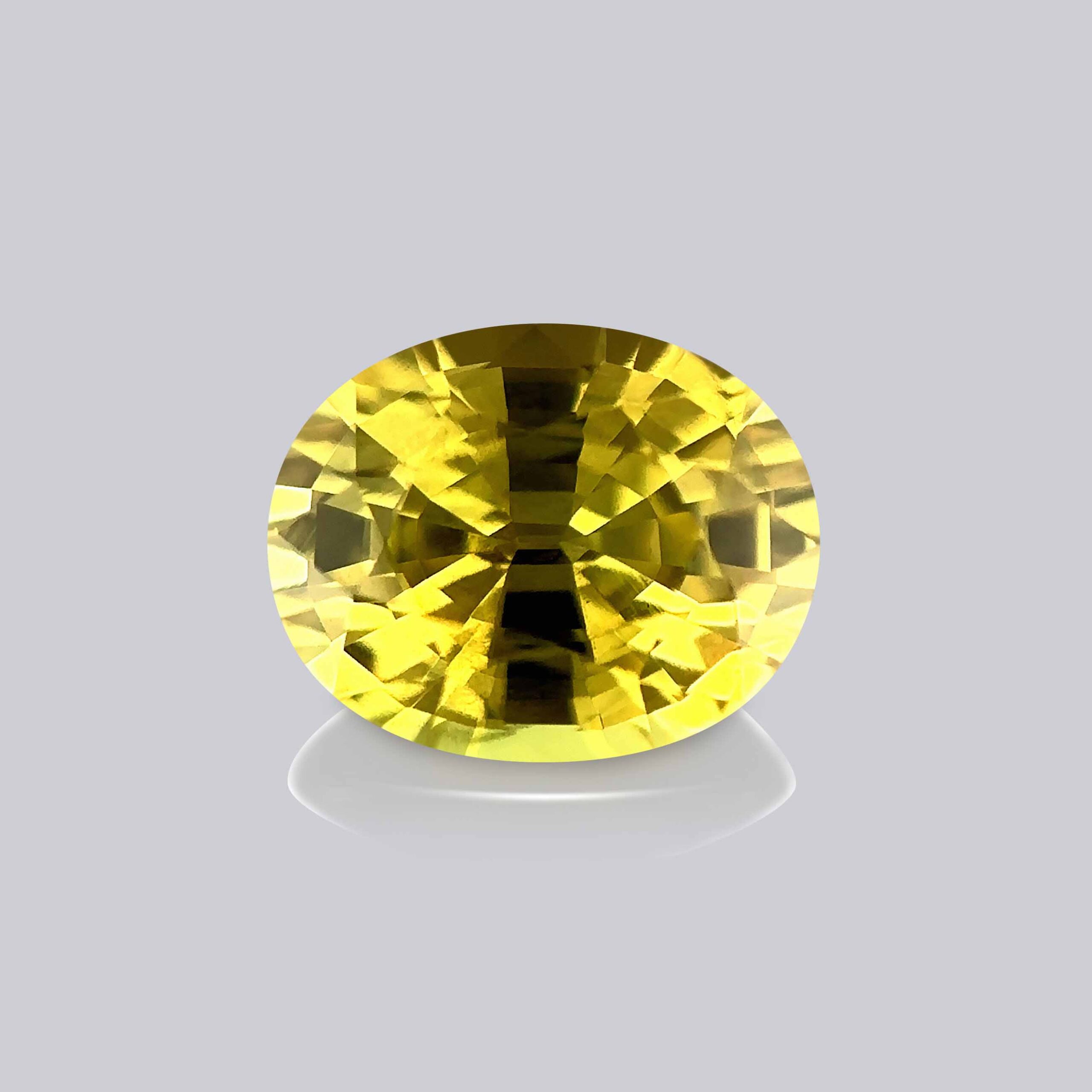 saphir jaune vert oval non chauffé mygem australie