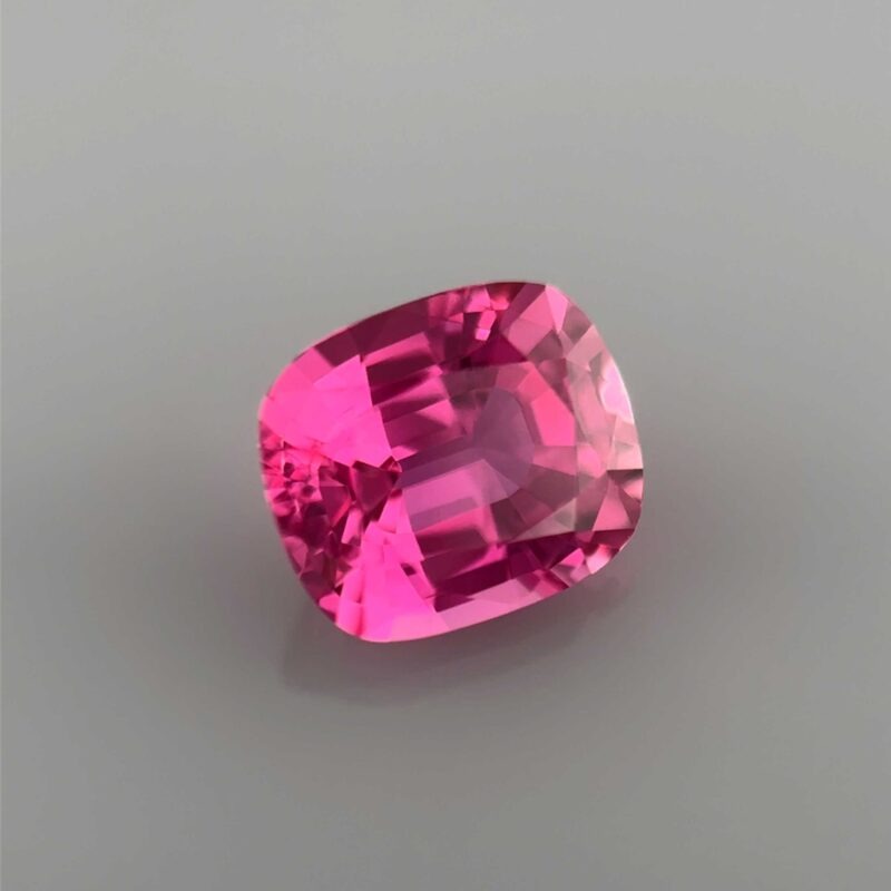 vivid pink sapphire unheated natural cushion certified mygem