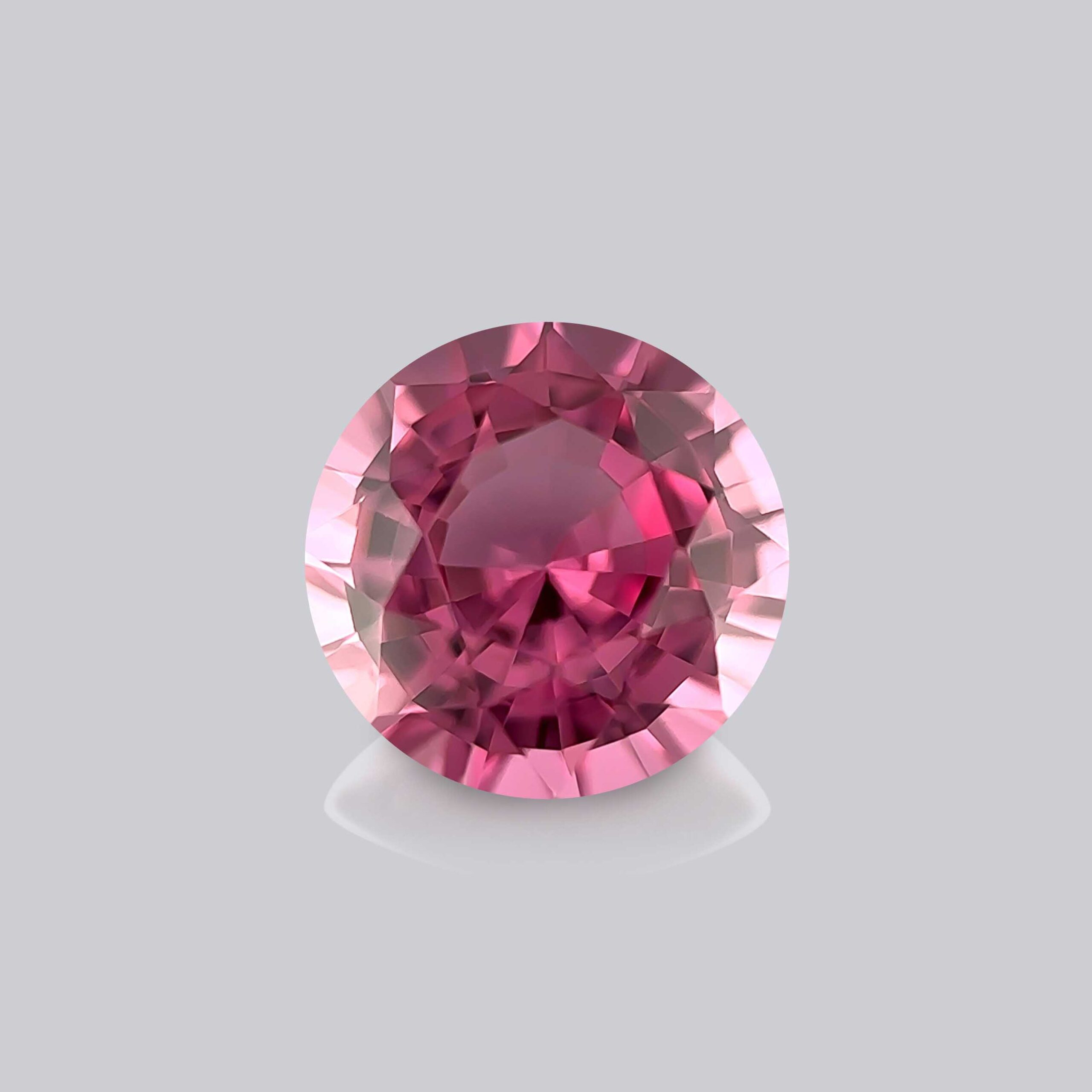 spinelle rose naturel rond mygem pierre rose solitaire bague