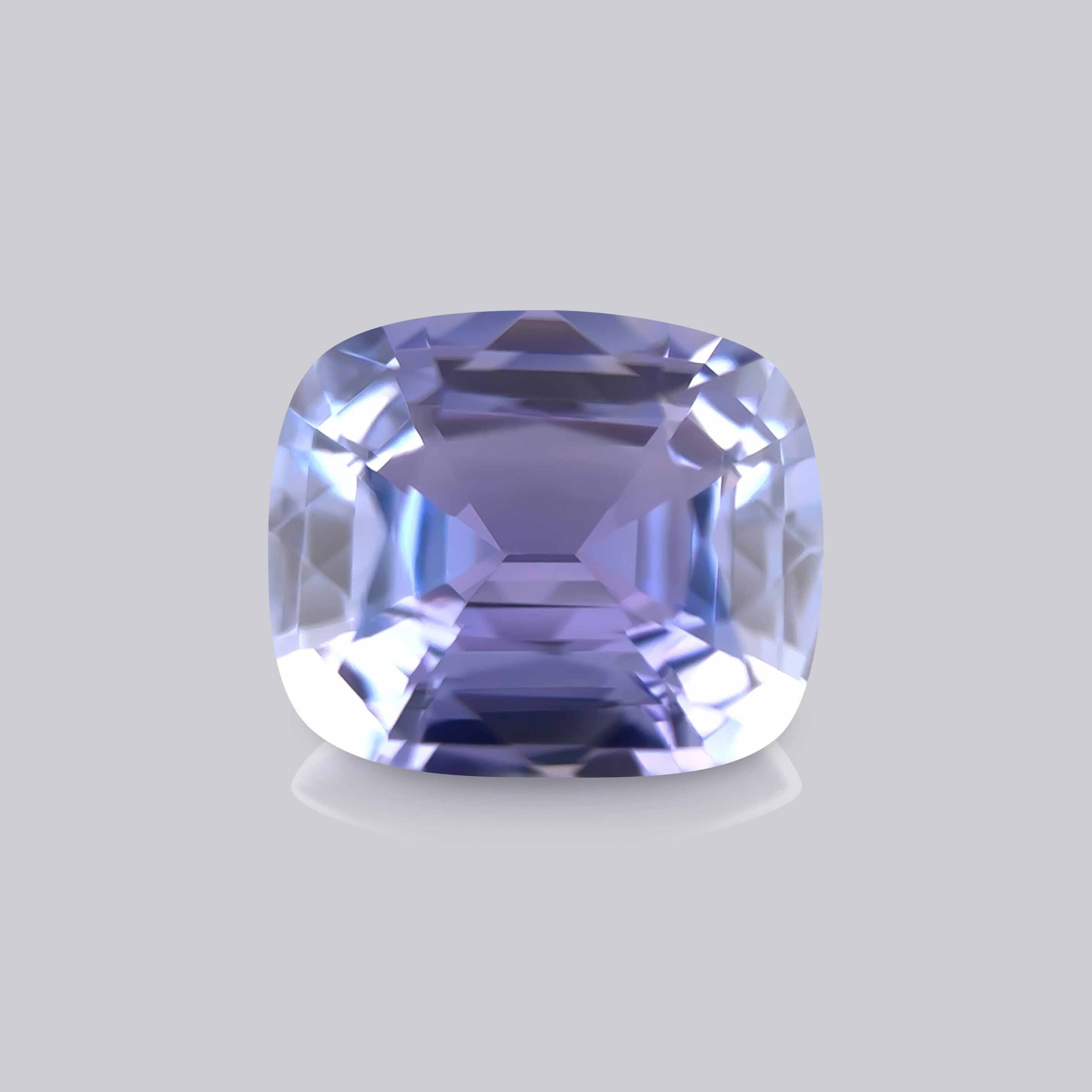 tanzanite naturelle non chauffée bleue violette coussin mygem rare exceptionnelle pierre précieuse violette