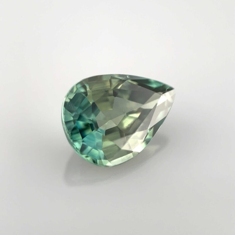 green sapphire pear shape green gemstone mygem