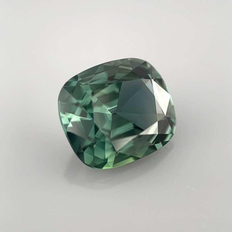 teal sapphire natural unheated cushion superb green gemstone rare mygem