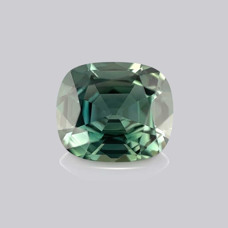 saphir teal bleu vert naturel non chauffé pierre précieuse verte rare mygem