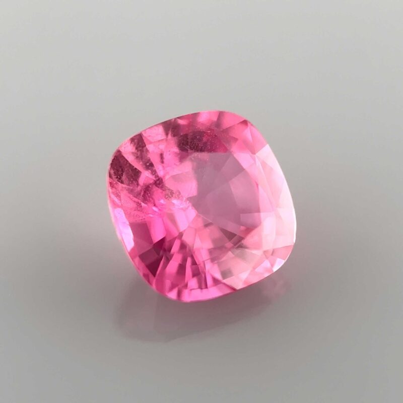 vivid pink sapphire unheated cushion certified mozambique rare mygem pink stone