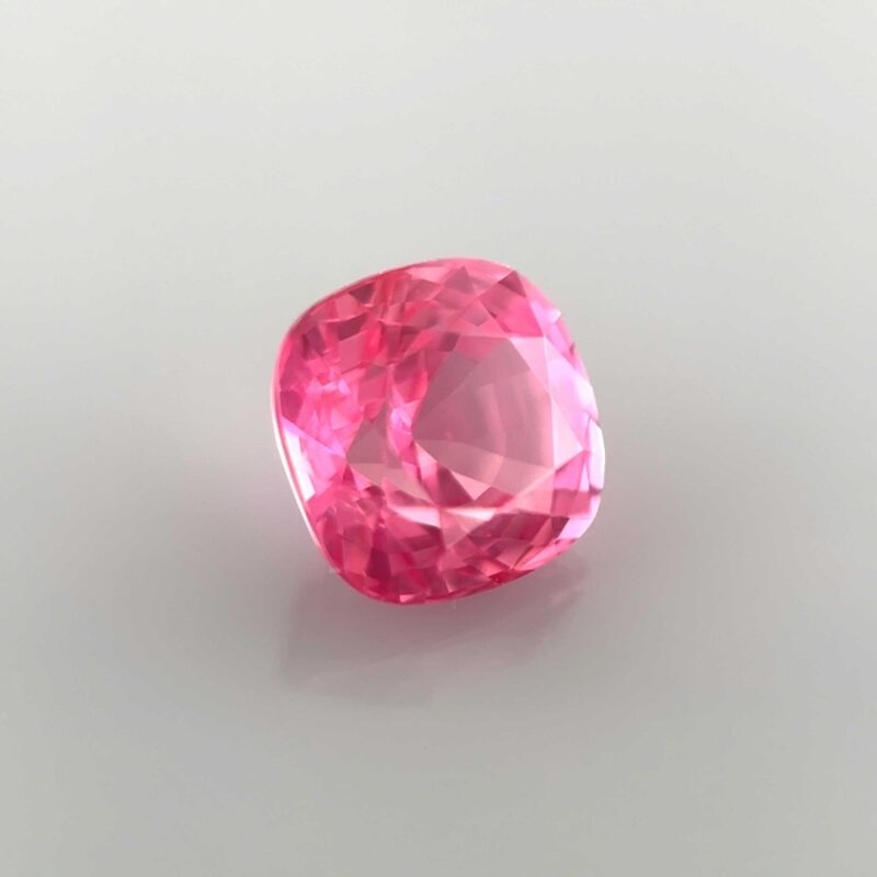 pink sapphire natural unheated cushion