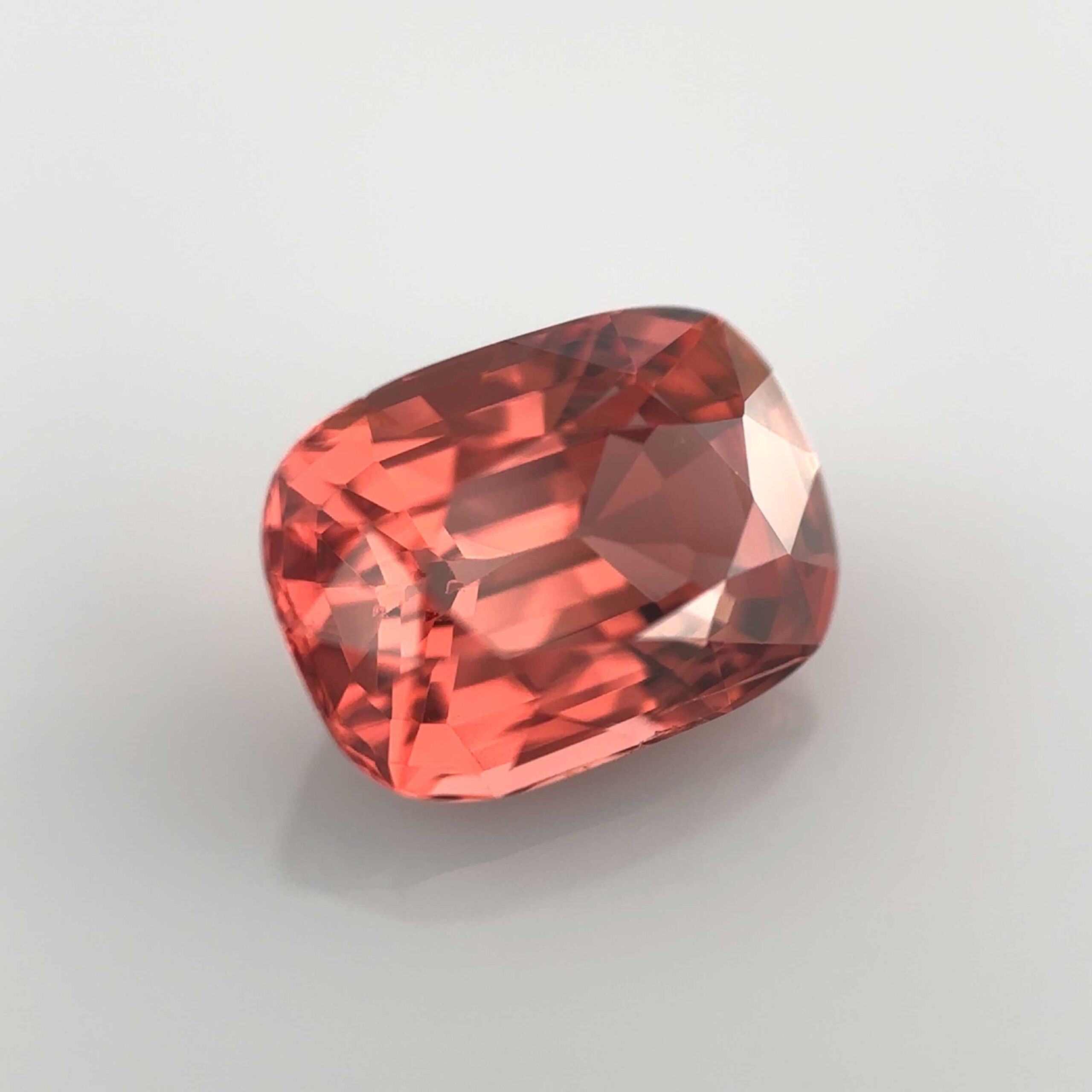 red orange spinel natural unheated cushion rare gemstone precious stone mygem